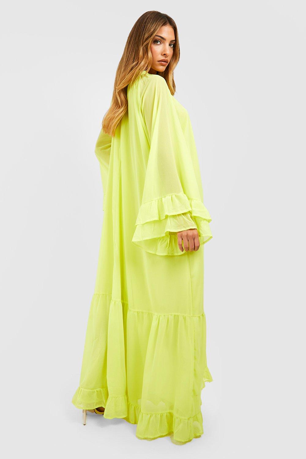 Bright yellow long clearance dress